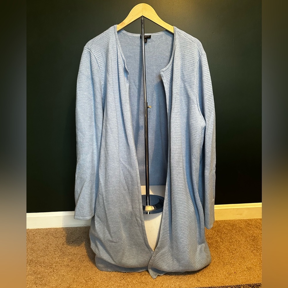 Light Blue Long Talbots Cardigan Size 2X